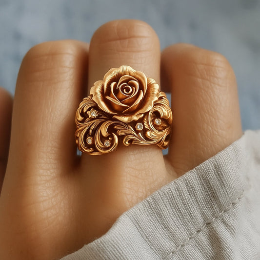 Raisa – Bague Fleur Dorée