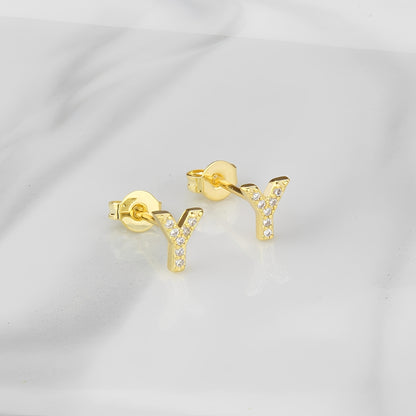 Aiah – Boucles d'Oreilles Lettre de l'Alphabet Anglais