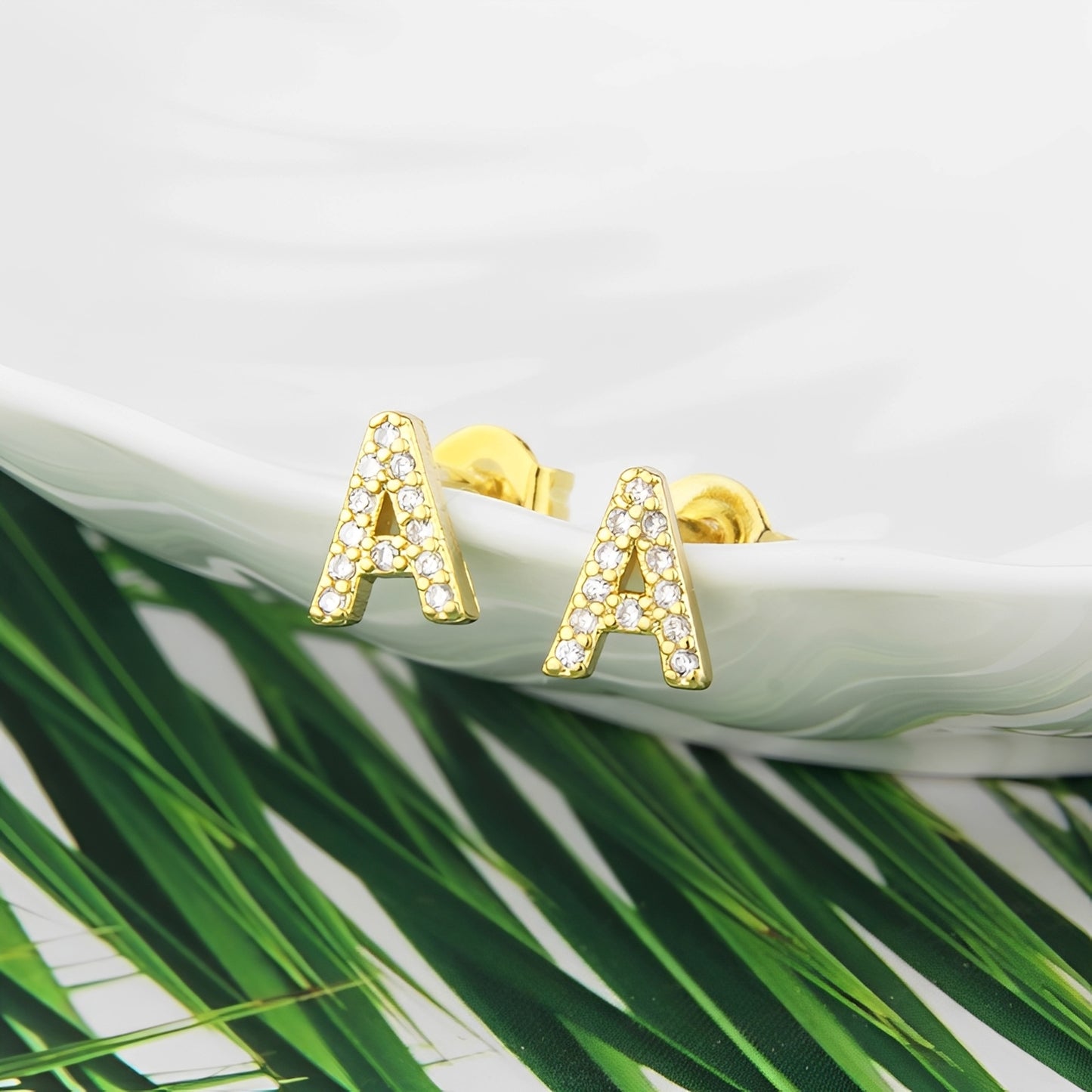 Aiah – Boucles d'Oreilles Lettre de l'Alphabet Anglais