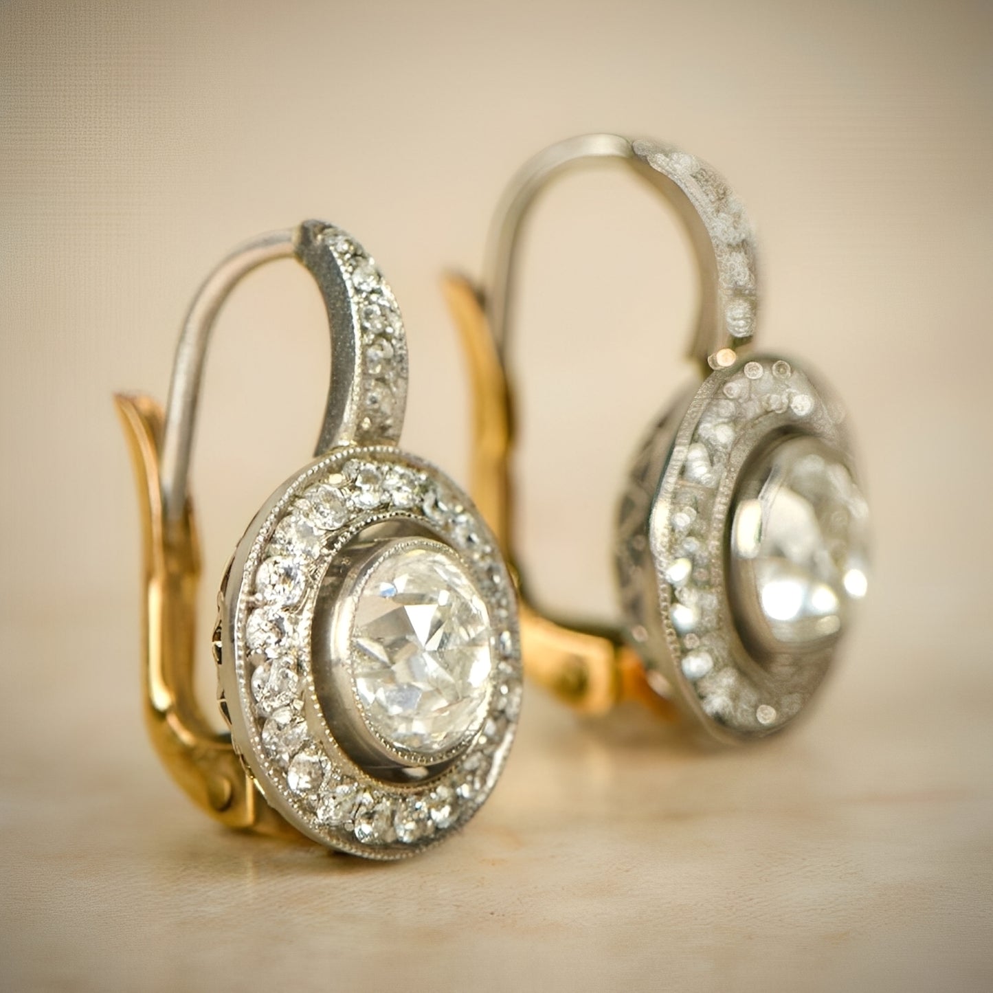 Adele – Boucles d’Oreilles Vintage en Argent et Zirconium