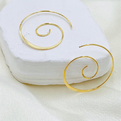 Yara – Boucles d'Oreilles Boho en Spirale en Argent