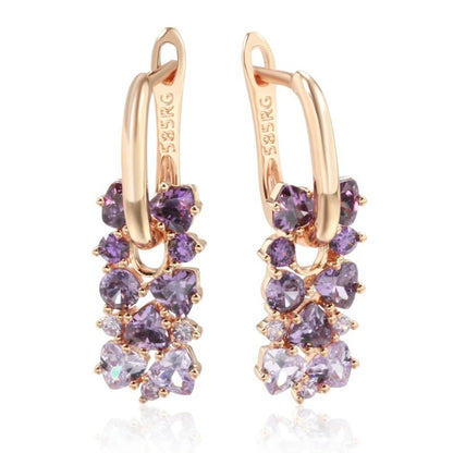 Joshi – Boucles d'Oreilles Élégantes Mauve