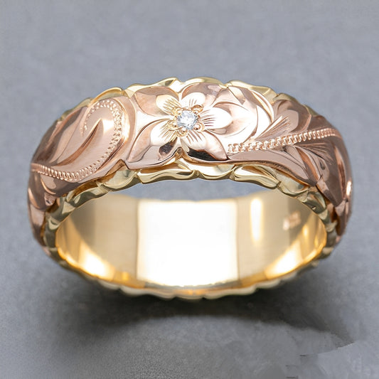 Rosalie – Bague Vintage Rose Fleur en Or