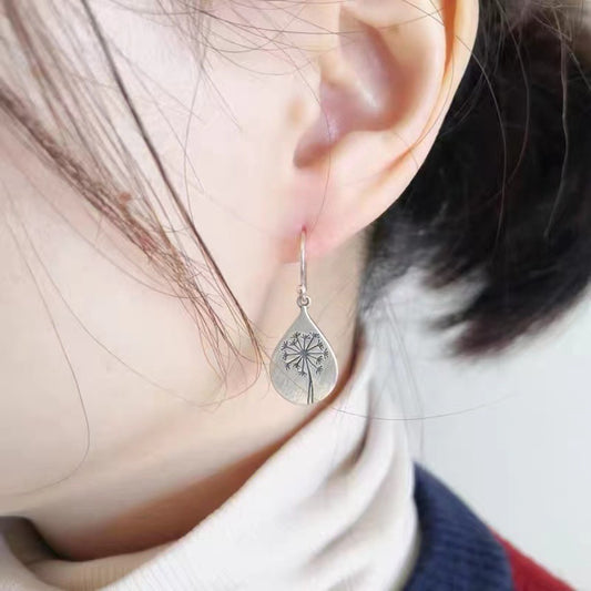 Diane – Boucles d’Oreilles Vintage Fleur Argent