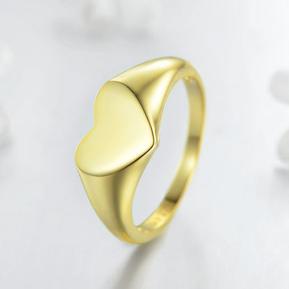 Lucia – Bague en Or avec Miroir et Design Amour Lumineux