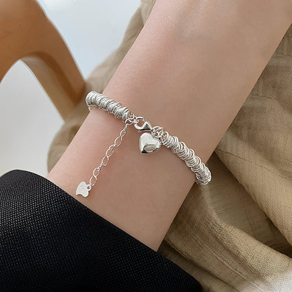 Marie – Bracelet Élégant en Argent avec Cœur