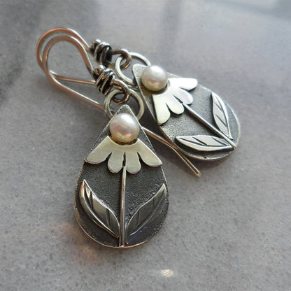 Alina – Boucles d'Oreilles Florales en Forme de Larme