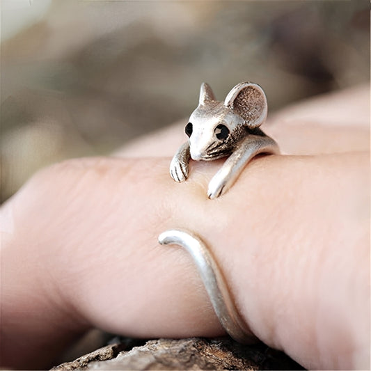 Giselle – Bague Argent Vintage Souris