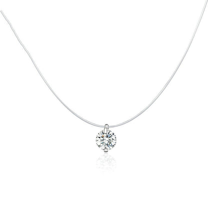 Kyla – Collier en Argent Sterling 925 avec Fil Invisible