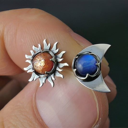 Marian – Boucles d’Oreilles Soleil et Lune