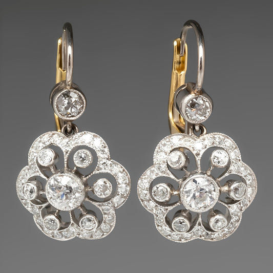 Karylle – Boucles d’Oreilles Mandala Vintage avec Cristaux
