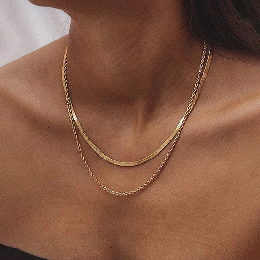 Yandi – Collier Double Rang Doré