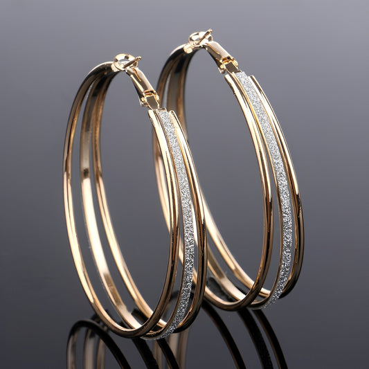Nori – Boucles d’Oreilles Vintage Plaquées Or & Brillantes