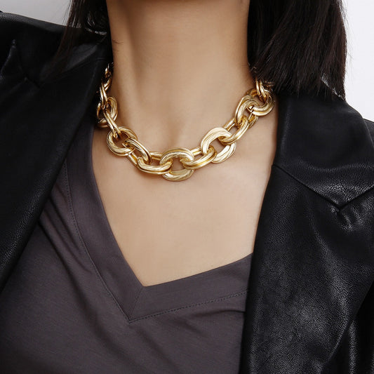 Alessia – Collier Maillons Épais Doré