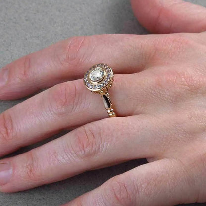 Janna – Coffret de Bagues Vintage en Or avec Zircon Étincelant