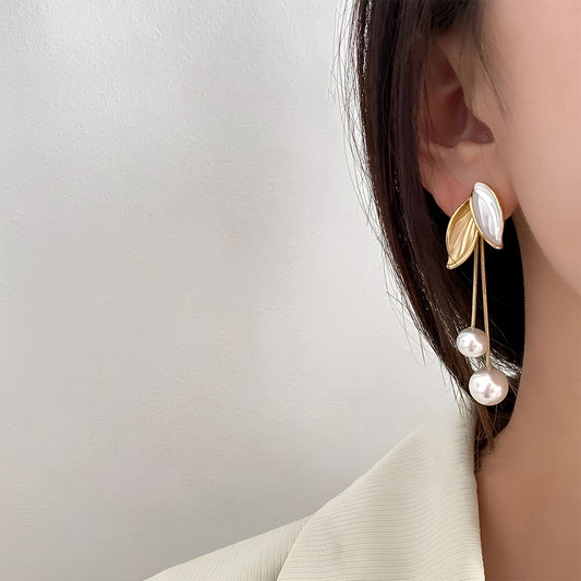 Paloma – Puces d’Oreilles Feuille & Deux Perles