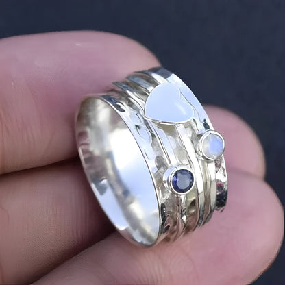 Malia - Bague Cœur Tournante