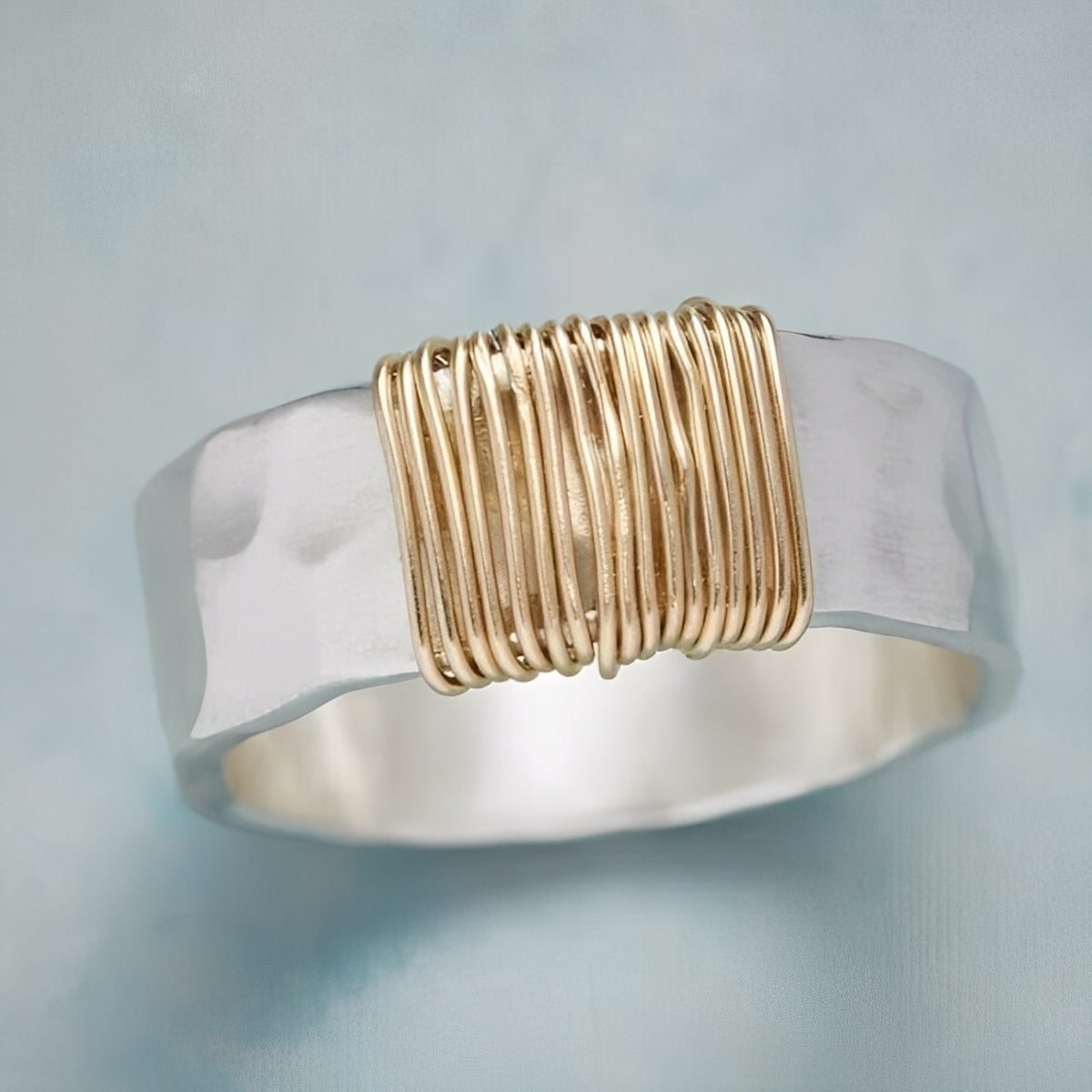 Maude – Bague Argent et Fils Dorés Vintage