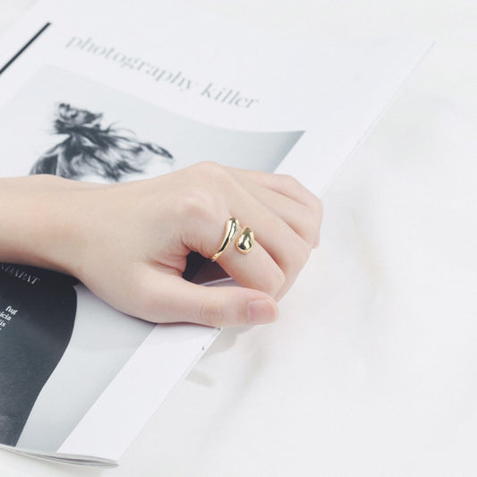 Willow – Bague Goutte Enveloppante Dorée