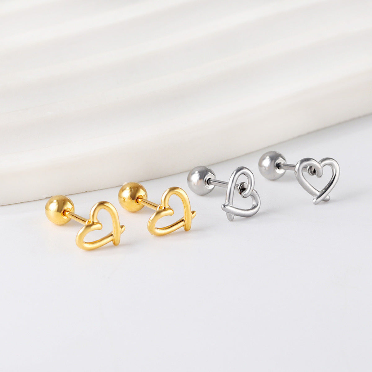Olivia – Boucles d'oreilles Clous en Acier Inoxydable