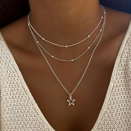 Elly – Collier Vintage en Argent avec Étoile