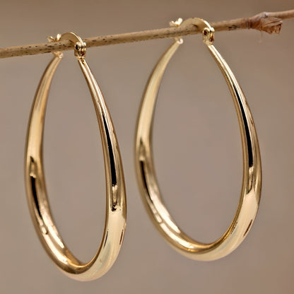 Elina – Boucles d'Oreilles Dorées Vintage