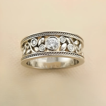 Celina – Bague Argent Vintage avec Pierre Zircone Scintillante