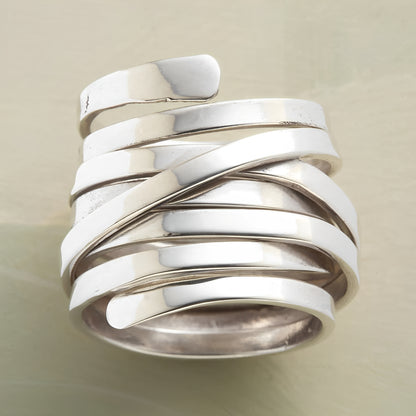 Valena – Bague Argent Structurée