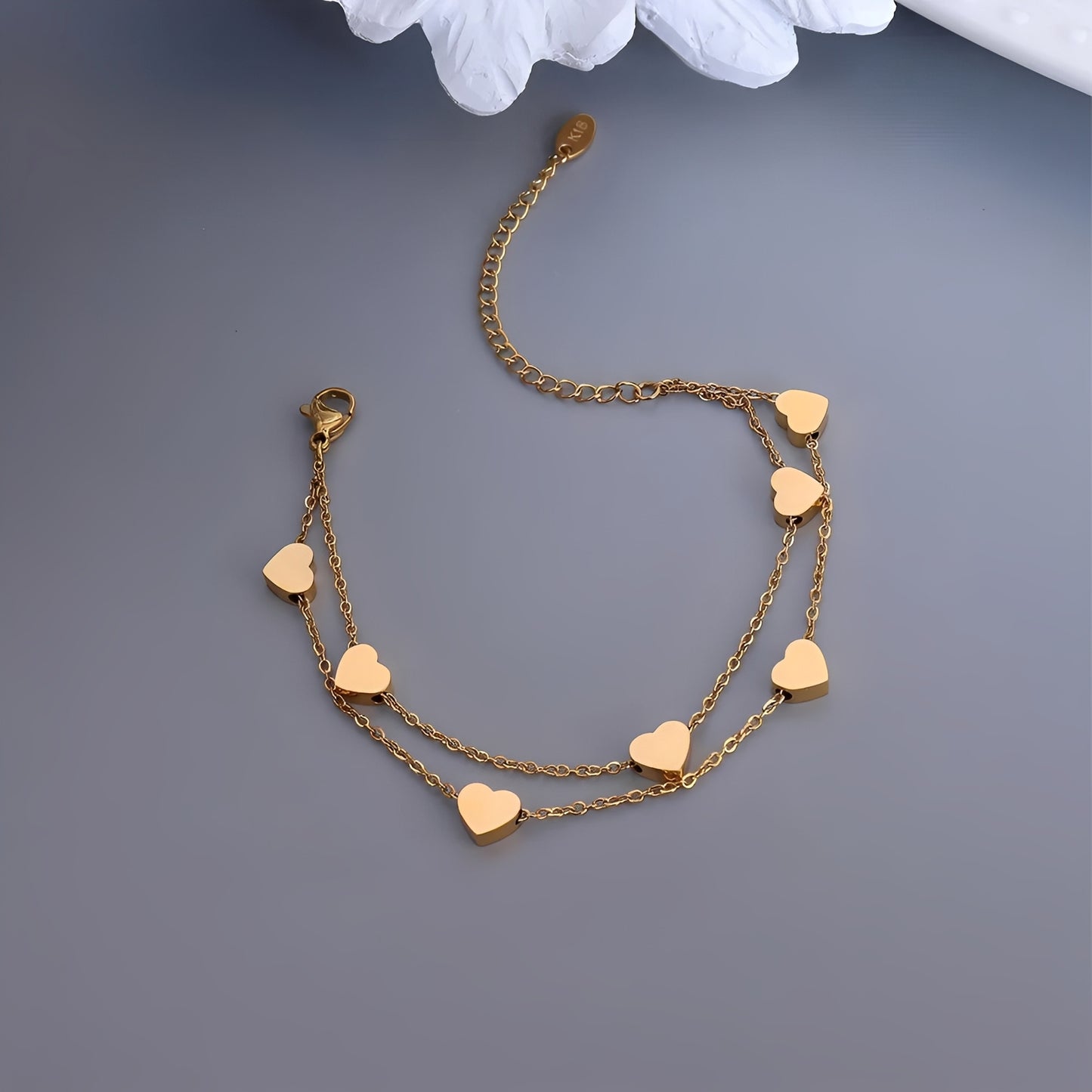 Taylor – Bracelet Double Rang en Acier