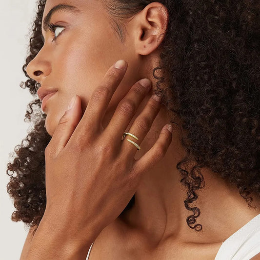 Naomi – Bague Zircon Minimaliste Ajustable