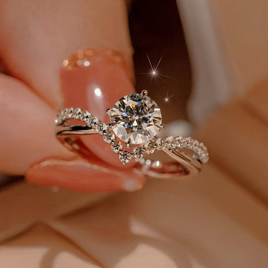 Eila – Bague Enchanteresse avec Cristal Blanc