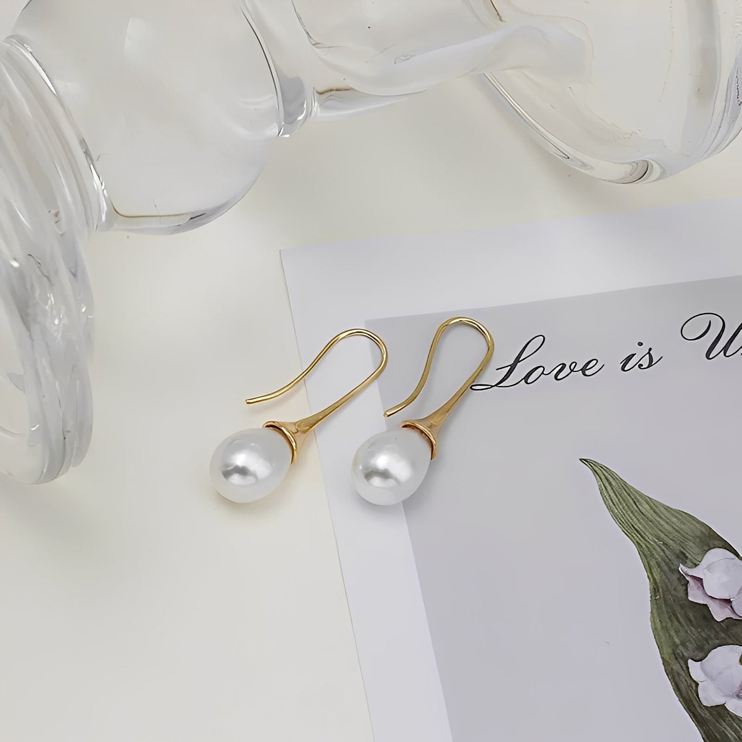 Wilgene – Boucles d'Oreilles Classiques de Perle