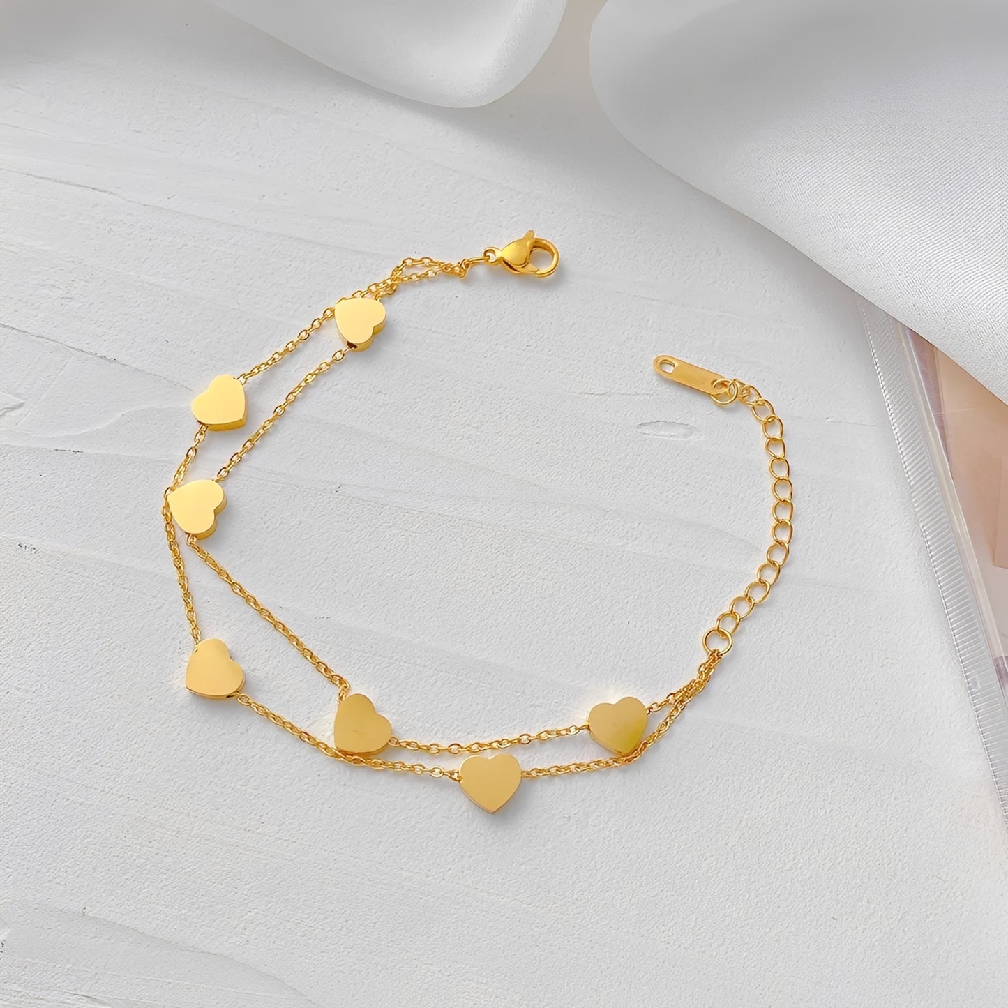 Taylor – Bracelet Double Rang en Acier