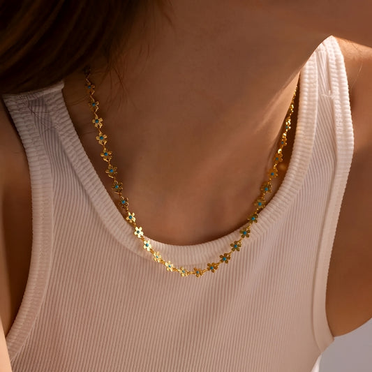 Daphne – Collier Doré Marguerite Vintage