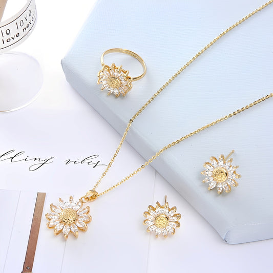 Elina – Parure Dorée 18 K sur Cuivre