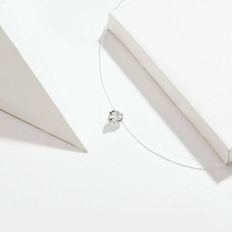 Kyla – Collier en Argent Sterling 925 avec Fil Invisible