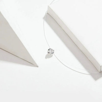 Kyla – Collier en Argent Sterling 925 avec Fil Invisible