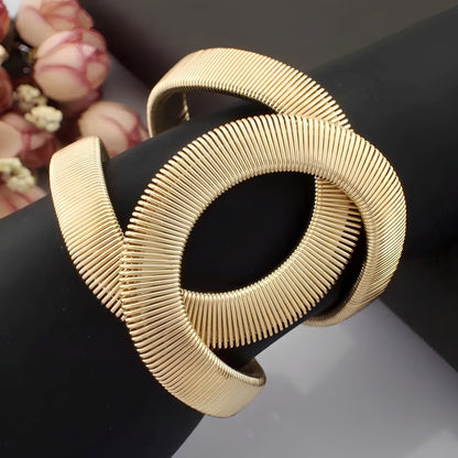 Solene – Bracelet Exagéré Classique en Alliage
