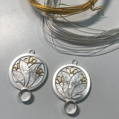 Lorna – Boucles d'Oreilles Boho avec Cristaux Violets en Argent Sterling