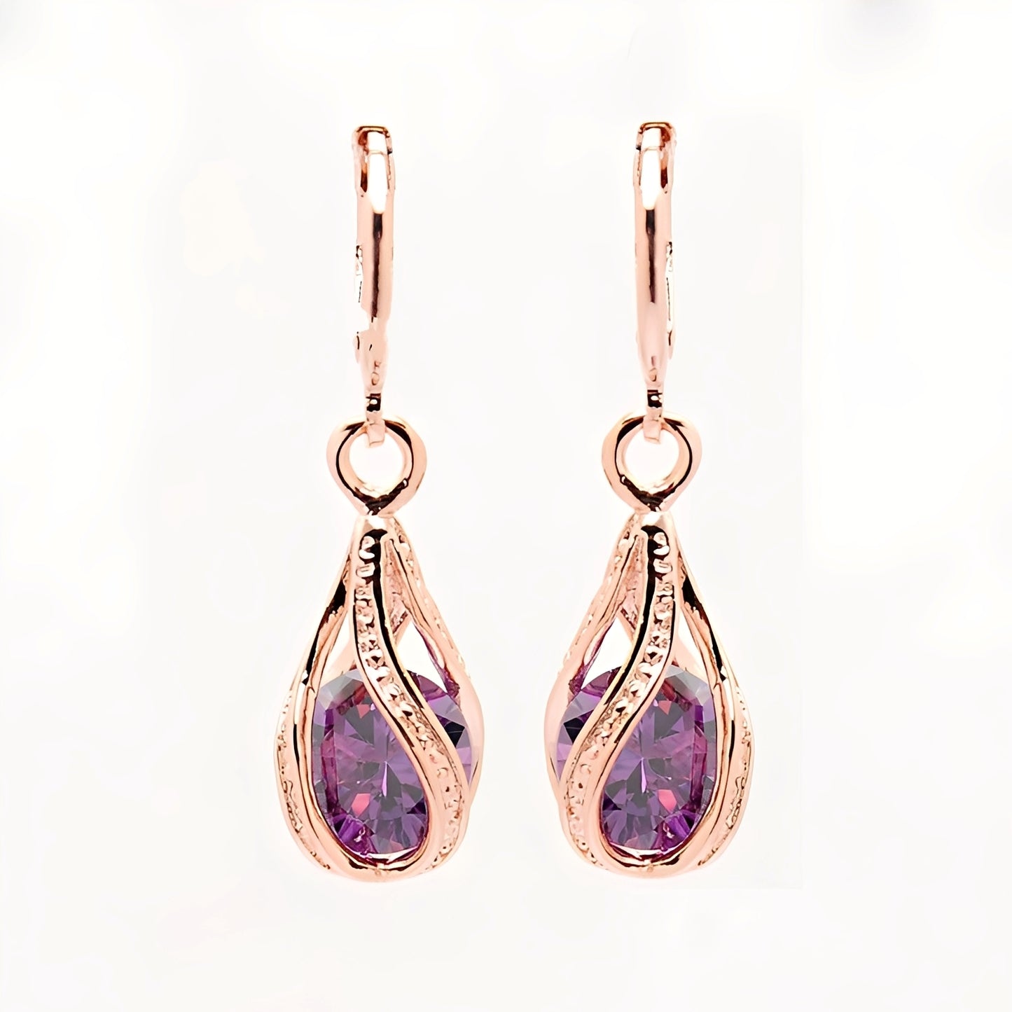 Gwen – Boucles Pendantes en Diamant