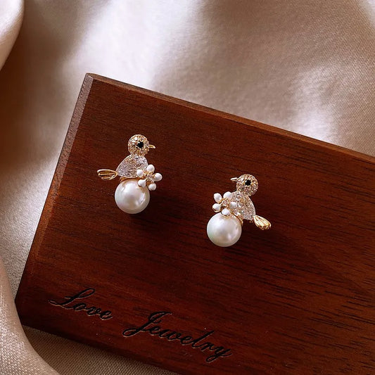 Rora – Boucles d’Oreilles de Luxe Zircon & Perles