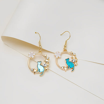 Lynna – Boucles d’Oreilles Chat Mignon