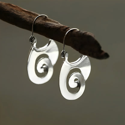 Elise – Boucles d’Oreilles Vintage Argent Design Irrégulier