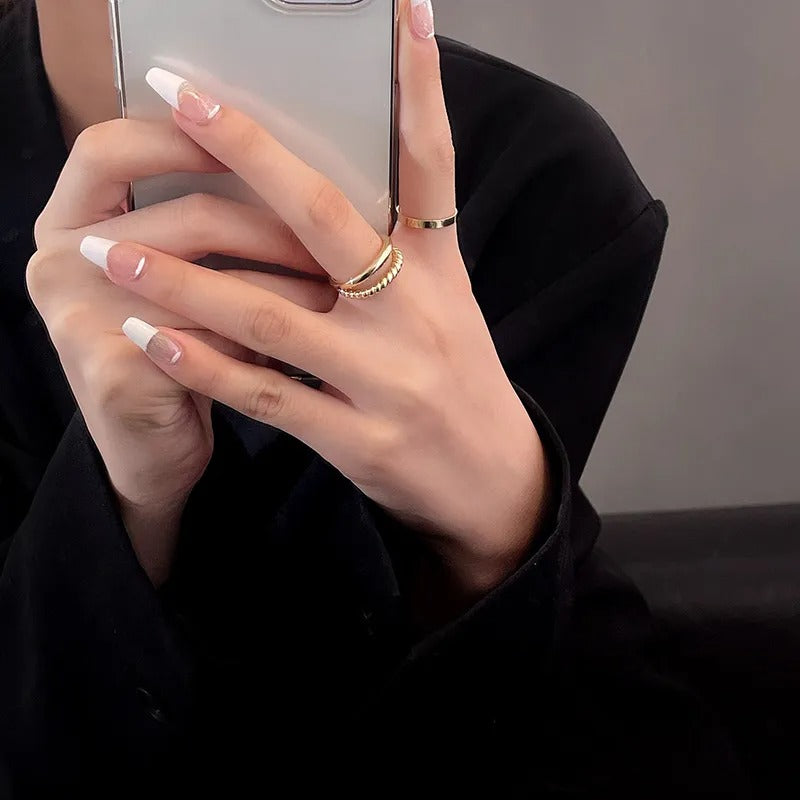 Raine – Ensemble de Bagues à Deux Pièces Style