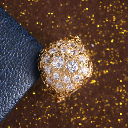 Nessa – Bague Vintage Arrondie en Doré Brillant