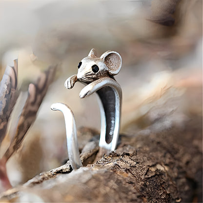 Giselle – Bague Argent Vintage Souris