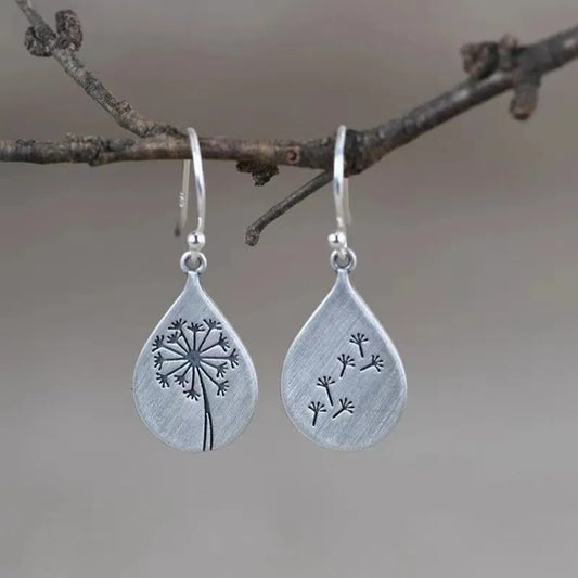 Silvaine – Boucles d’Oreilles Feuilles de Pissenlit en Argent Finement Ouvragé