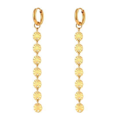 Lou – Boucles d’Oreilles Pendantes Dorées