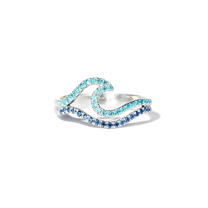 Daphnie – Bague Vague en Opale Lumineuse