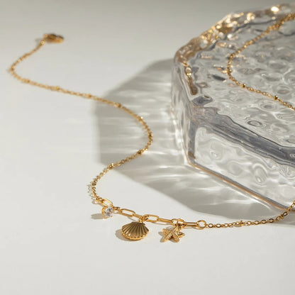 Coralie – Collier Pendentif Étoile de Mer Martelée